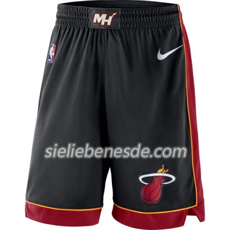 Miami Heat Schwarz Nike Herren Kurze Hose Swingman